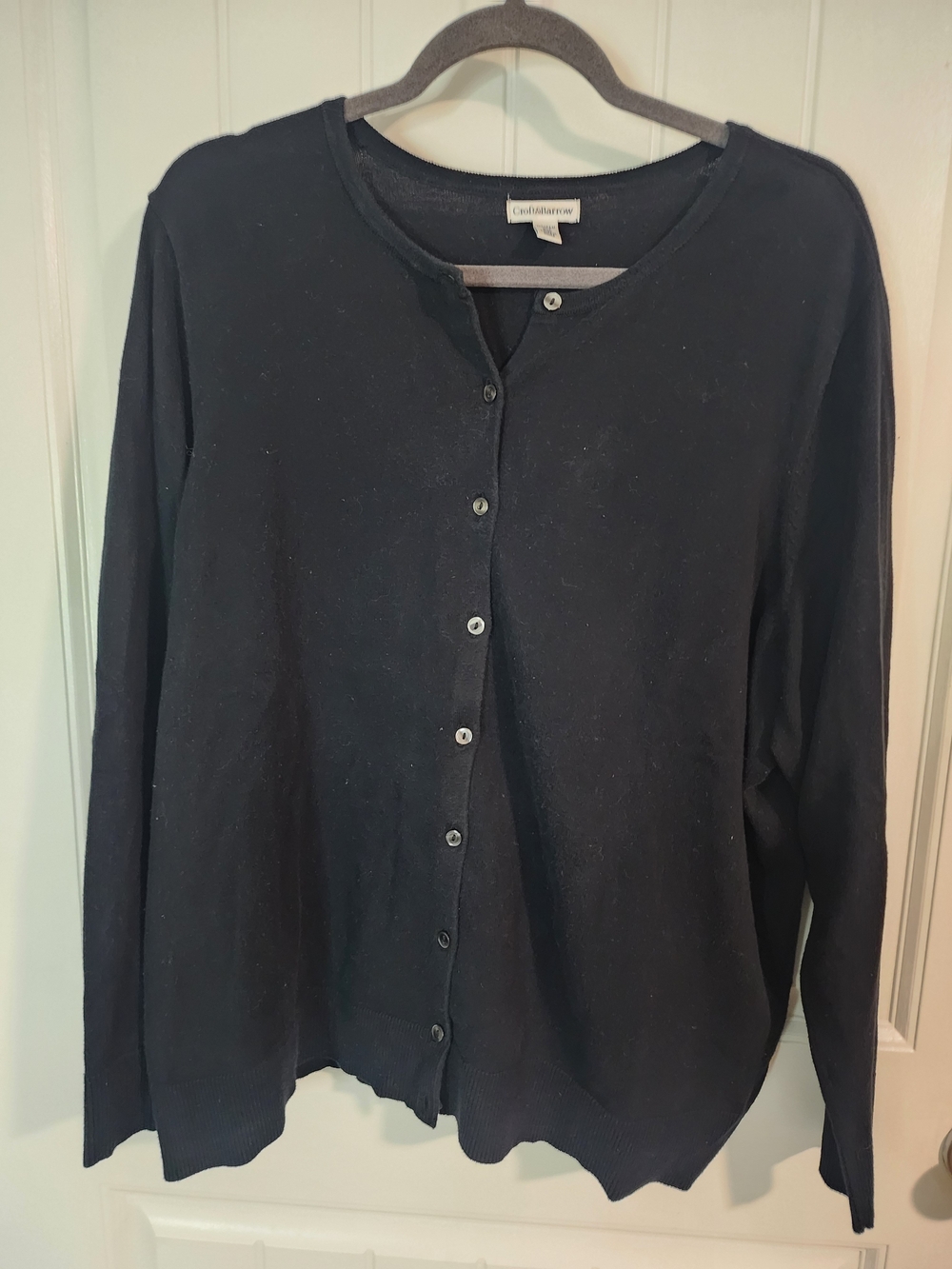 Coldwater Creek Black Button-Front Women's Cardigan Sweater